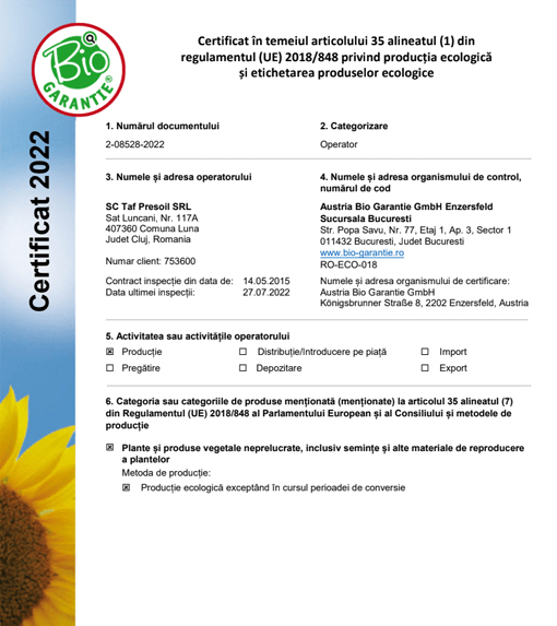 Certificare BIO